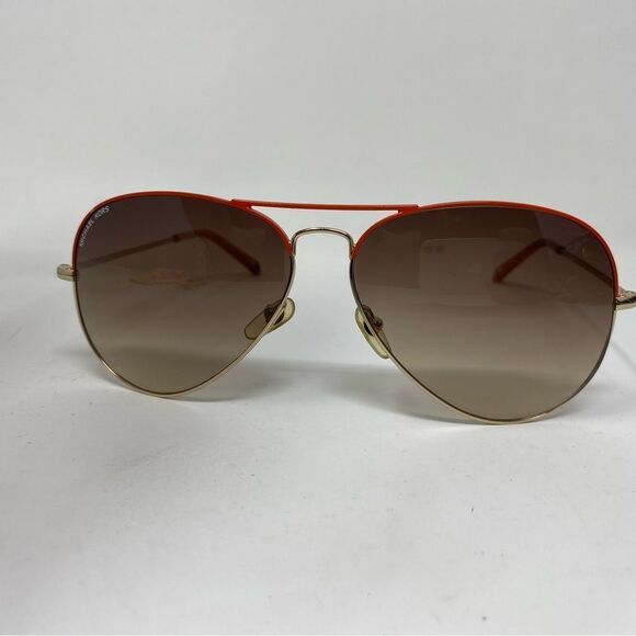 Michael Kors Red and Gold Aviator Sunglasses main image 5